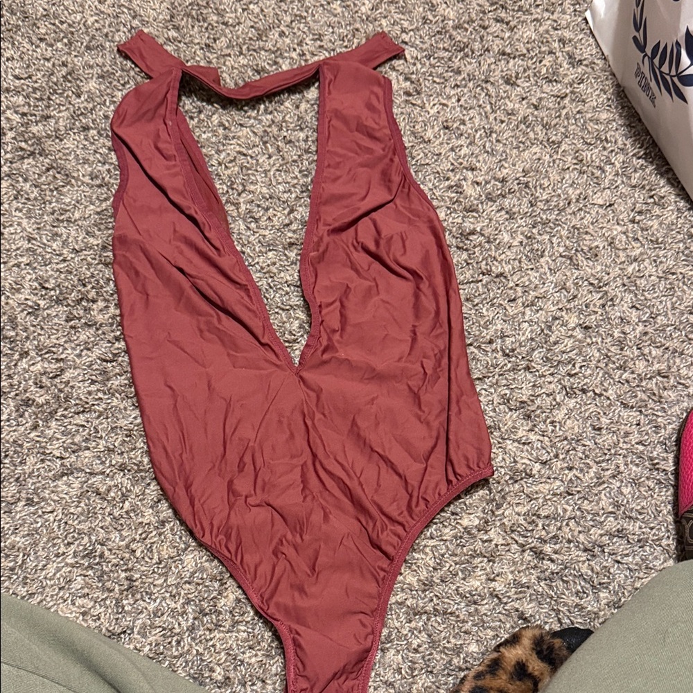Deep V-neck Victoria secret bodysuit